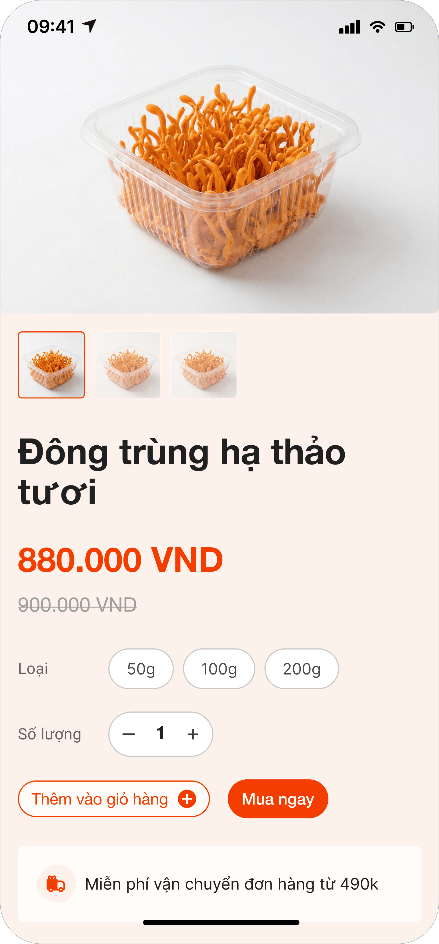 Đông trùng hạ thảo tươi