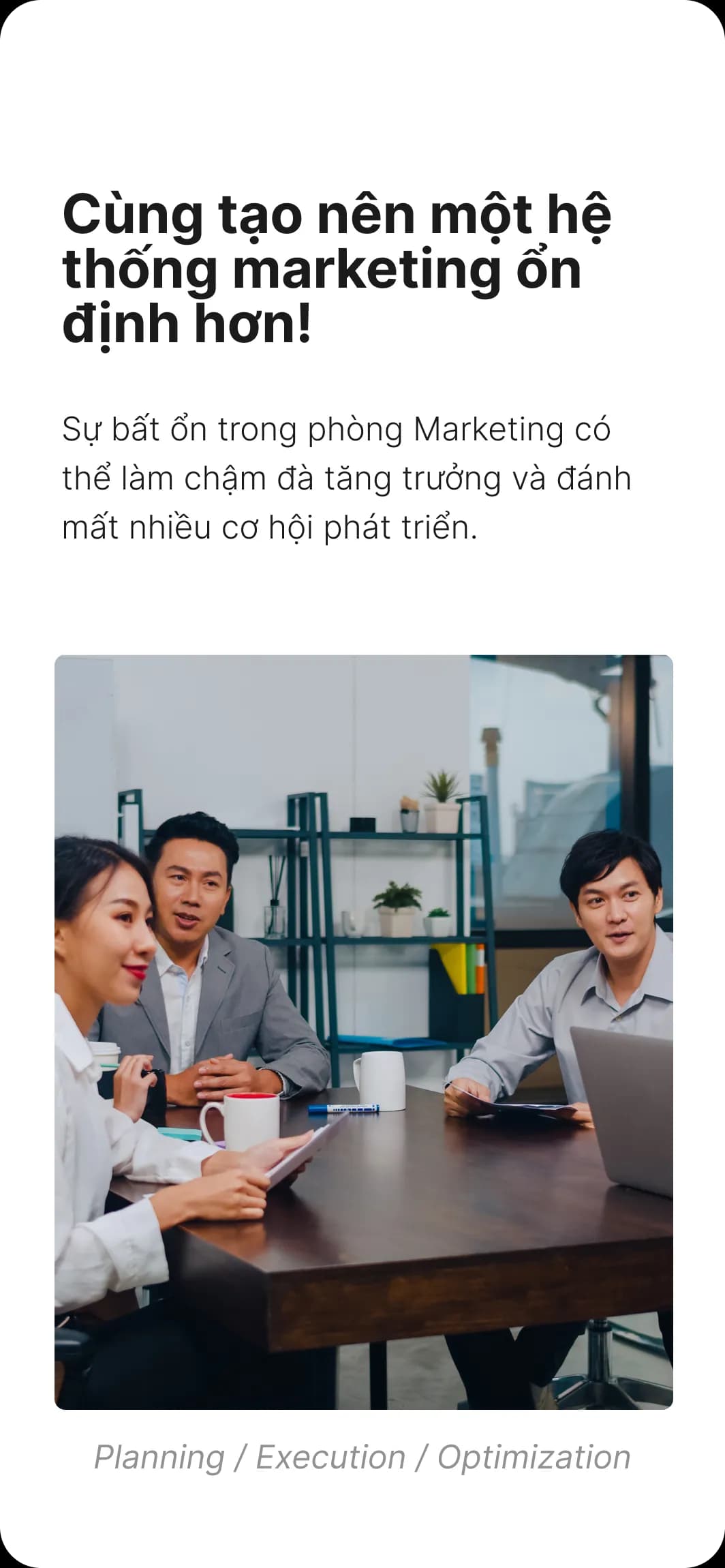 Setup phòng marketing showcase