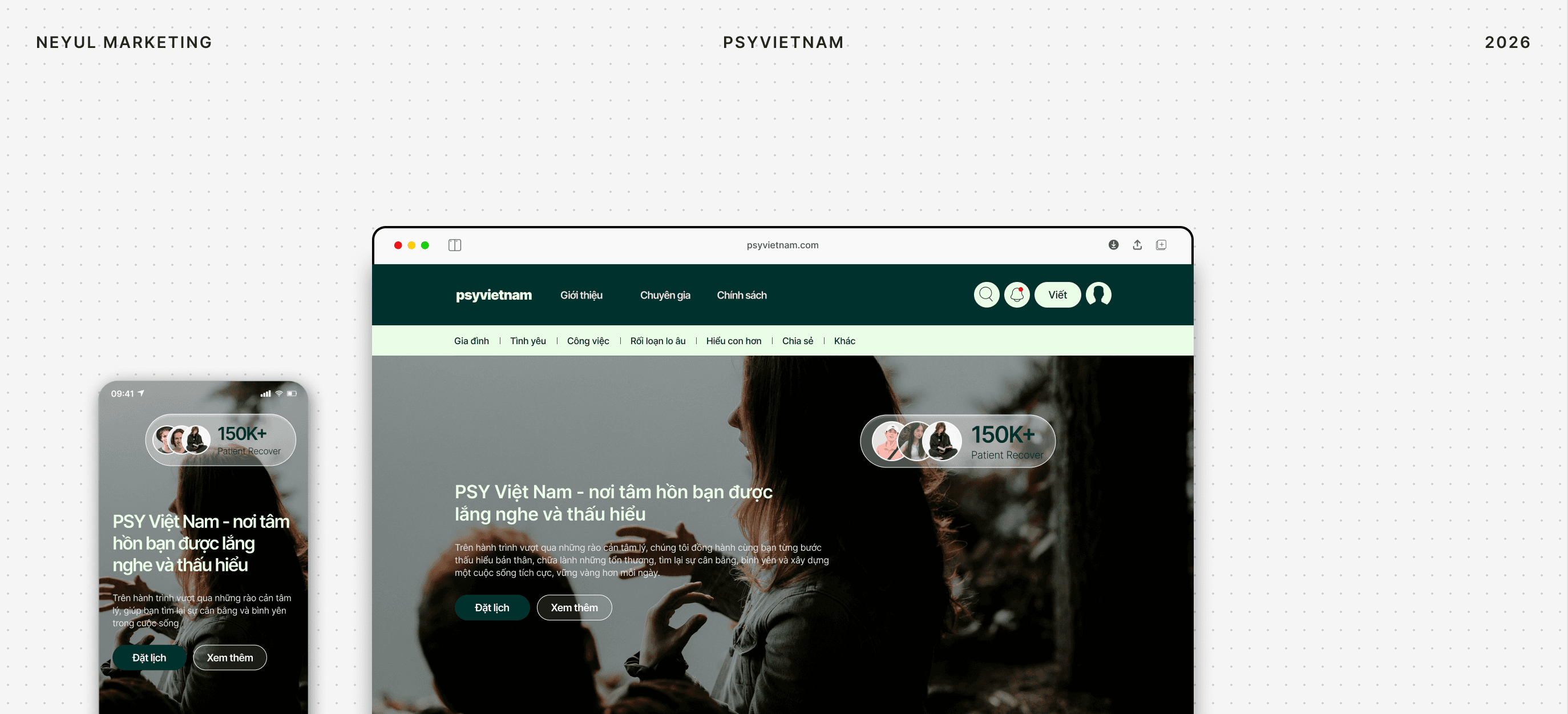 Dự án thiết kế UX/UI website PsyVietnam — hình 1